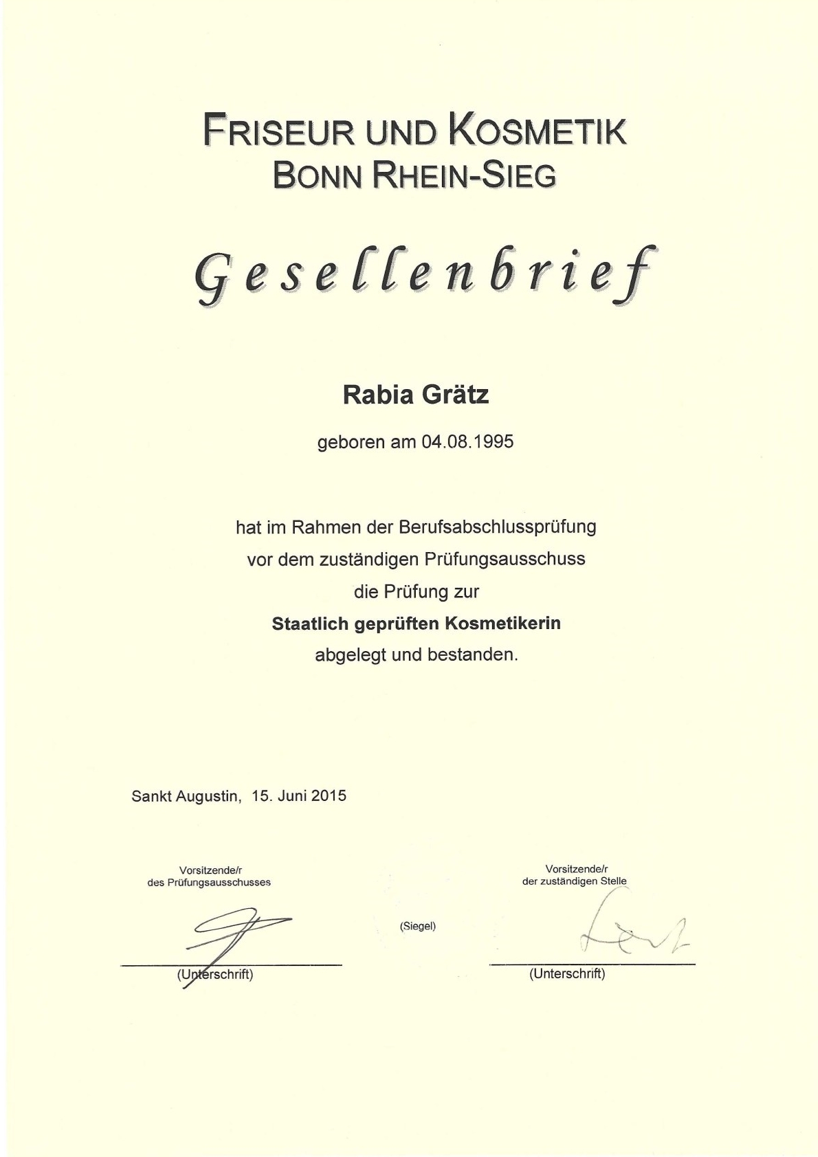 Gesellenbrief